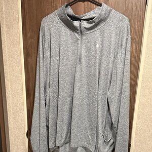 Nike Heather Gray Half-Zip Top